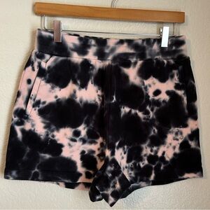 NWT, 525 America Womens High Rise Tye Dye Quartz Multi Shorts Pink/Black, Medium